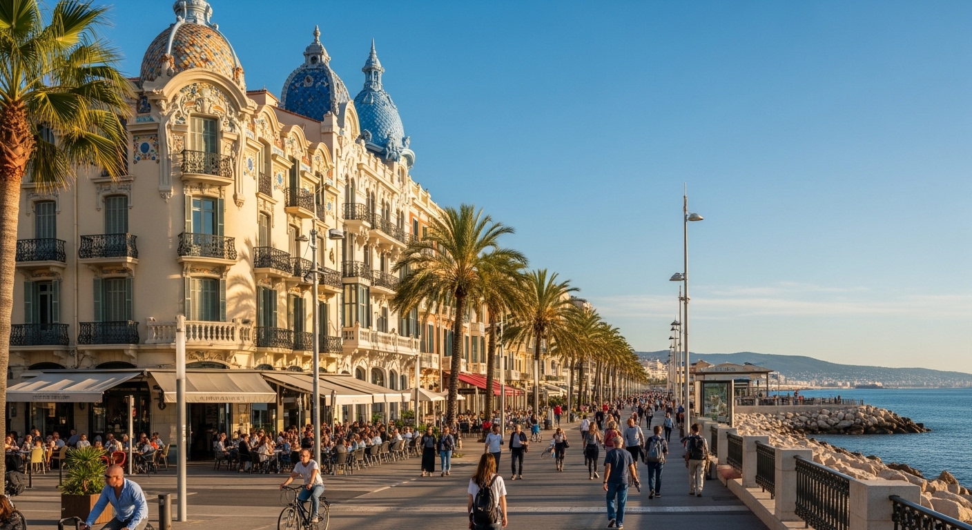 Vue panoramique sur Barcelone avec la Sagrada Família et la côte méditerranéenne en arrière-plan