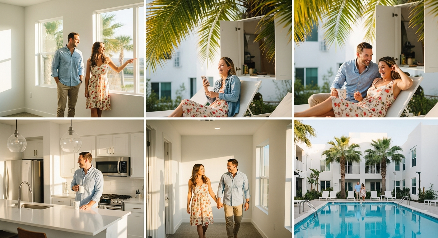 Modern new build apartment development on Costa Blanca with swimming pool and Mediterranean sea views in 2026