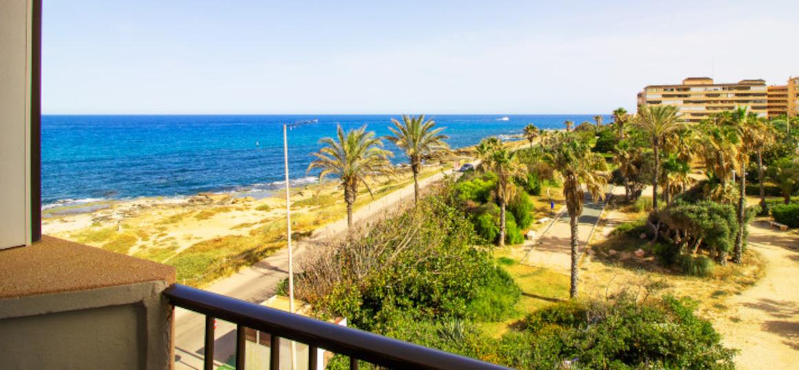Sea view from an apartment in Torrevieja — sunsets and salt lakes