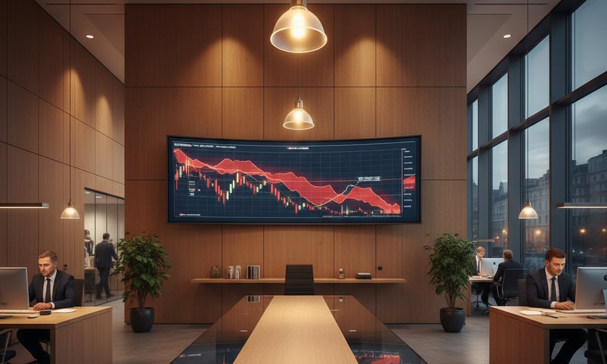 Mortgage interest rates Spain 2026 — EURIBOR chart on bank office screen