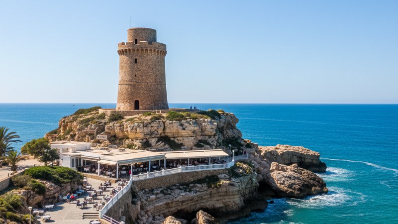 Cabo Roig watchtower and promenade — best beaches Orihuela Costa